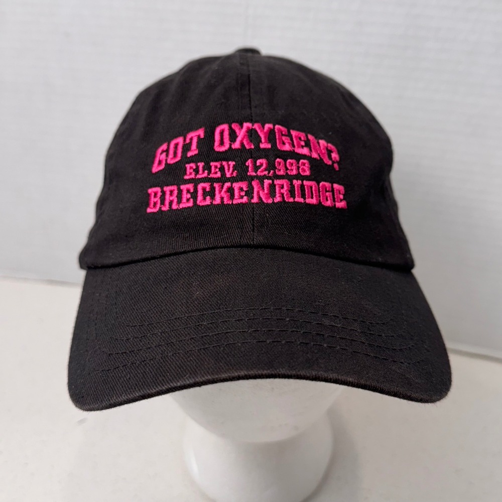 Breckenridge Hat Got Oxygen? Embroidered‎ Baseball Cap Adjustable Black